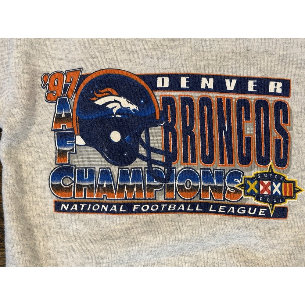 Vintage 90s Denver Broncos Sweatshirt Childs Size SM 6-8 NFL Football Crewneck